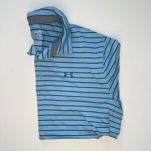 Under Armour Blue Striped Polo Shirt